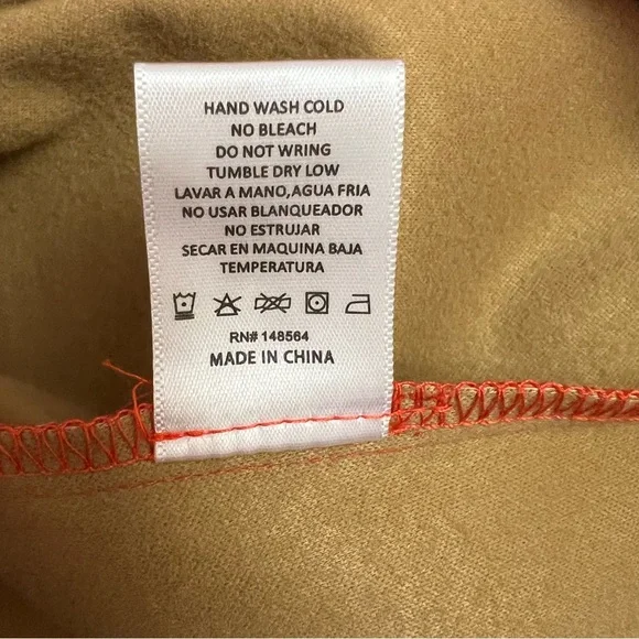 AKIRA Faux Leather Crossover Front Mini Skirt-Orange Red - Picture 9 of 9